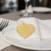 Unique Bargains Napkin Rings Faux Diamond Heart Stainless Steel 1 Pc - 3 of 3