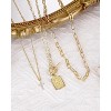 Layered Initial Necklace for Women, 14K Gold Plated Letter Pendant with Cross Charm, Paperclip Chain Choker Jewelry - 4 of 4