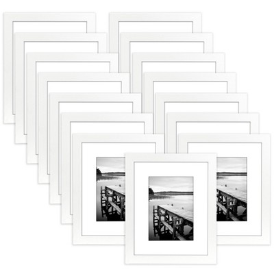 Picture Frame - Made of MDF and Shatter Resistant Glass with Easel Stand & Horizontal and Vertical Formats - Variety of Sizes & Multipacks - Americanflat