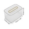 Unique Bargains Durable Clear Style Tissue Box Cover 1 Pc - 2 of 3