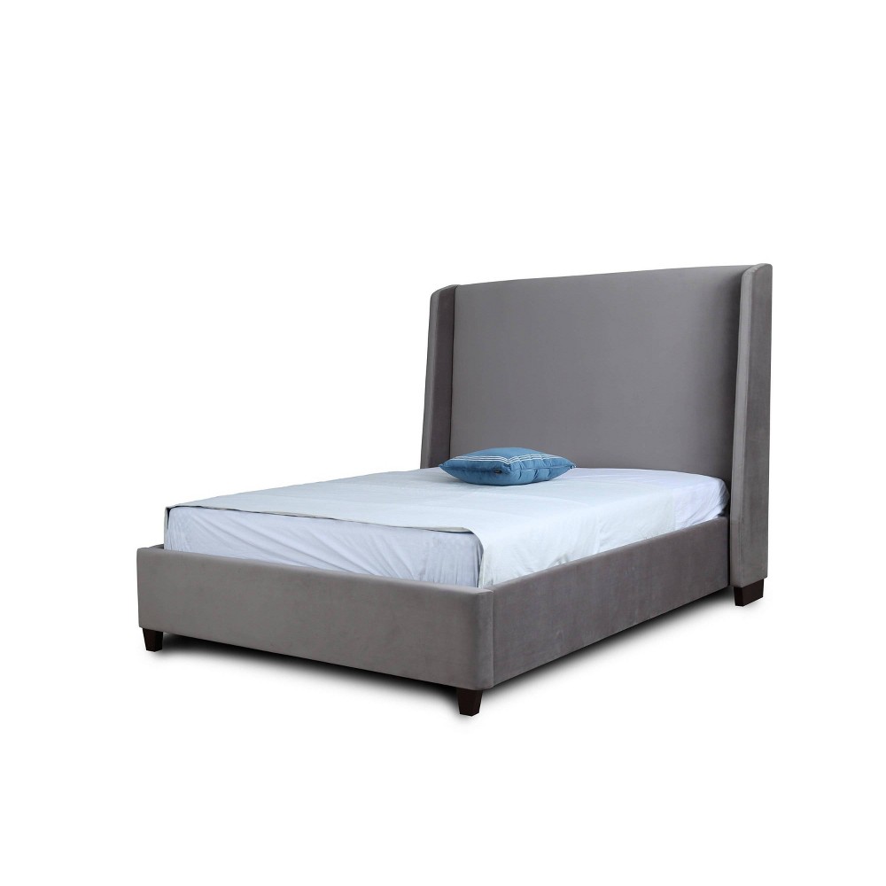 Photos - Bed Frame Queen Parlay Upholstered Bed Portobello - Manhattan Comfort