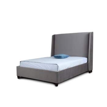 Queen Parlay Upholstered Bed Portobello - Manhattan Comfort