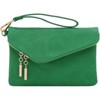 BEAFUP Envelope Wristlet Clutch Crossbody Bag with Detachable Chain Strap, Faux Leather Purse with Magnetic Snap Flap and Hardware - 2 of 4