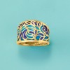 Ross-Simons Italian Blue Enamel Ring in 14kt Yellow Gold - 4 of 4