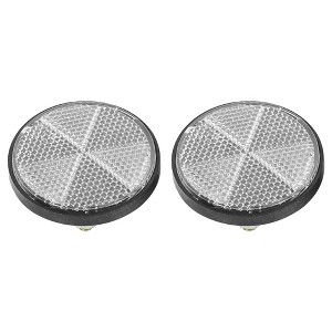 Unique Bargains M6x1.0 Red Universal Screw Mount Round Warning Reflector for Motorcycle - 1 of 4