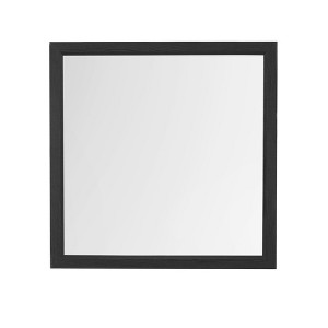 HomeRoots 40" Gray Square Wood Framed Accent Mirror - 1 of 4