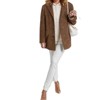 Coolmee Women's Faux Suede Leather Jackets Casual Cropped Coats Vintage Button Down Shackets - 4 of 4