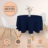White Classic Premium 100% Polyester Round Tablecloths, 200 GSM Washable Fabric Stain and Wrinkle Resistant Round Table Covers Set of 2 - 4 of 4