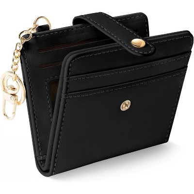 BEAFUP Ladies Wallet, Small Slim Thin Compact Credit Card Women Wallet, PU Leather Bifold Cash Zipper Coin Pocket ID Window for Female