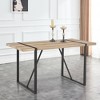 NicBex 55" Modern Rectangle  Dining Table,Kitchen Table with MDF Tabletop and Metal Legs for 4-6 Seaters,Brown - 4 of 4