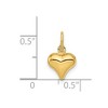 Black Bow Jewelry 14k Yellow Gold Puffed Heart Charm or Pendant, 8mm (5/16 inch) - 3 of 4