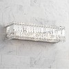 Possini Euro Design Crystal Columns Modern Wall Light Chrome 23" Light Bar Fixture for Bedroom Bathroom Vanity Reading Living Room Hallway House Home - 2 of 4