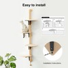 Mewoofun Pet Toy Door Mounted 4 Level Cat Climber Shelves, Door Hanging Cat Tower Without Drilling, Brown, 25.4"*11.8"*65.4" - 3 of 4
