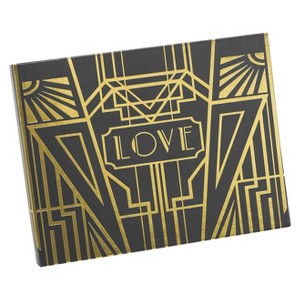 Love Art Deco Wedding Guest Book - Black/Gold: 5x6.25", 30 Pages, Guest Sign-In Book, Hortense B. Hewitt - 1 of 2