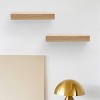 Syemin Decorative Wall Shelf Bathroom Floating Shelf Wall Mounted Shelf Farmhouse Home Decor Display Shelving, Wall Shelves, Beige, 11.81"*3.94"*1.26" - 2 of 4