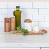 Storied Home Modern Marble Canister with Wood Lid - 2 of 4