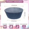 Unique Bargains Greaseproof Disposable Standard Size Cake Cookie Baking Cups 100 Pcs Dark Blue - 2 of 4