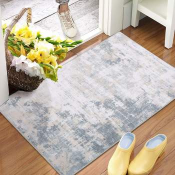 WhizMax Area Rug Abstract Rug Distressed Mat Throw Floor Carpet for Bedroom Living Room