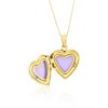 Classic Gold 14K Yellow Gold, 16MM Heart Locket - Designed & Wave - Gold - 2 of 3