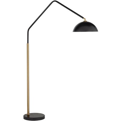 Possini Euro Design Angles Modern 80" Tall Standing Floor Lamp Large Curved Arc Task Metal Black Finish Living Room Bedroom House Reading Office