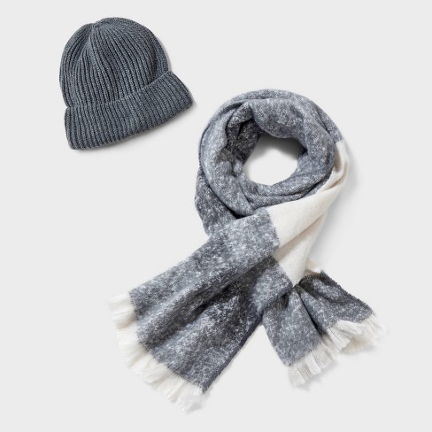 Women Winter Beanie Hat, Infinity Scarf, And Screen Friendly Gloves Set,  Cold Weather Snow Gear For Adults - Gray : Target