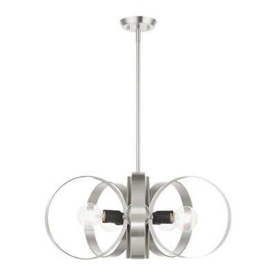 Livex Lighting Modesto 6 - Light Chandelier in  Brushed Nickel