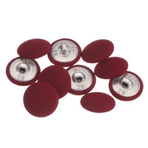 Unique Bargains Round Metal Sewing Cloth Covered Button 10 Pcs - 1 of 4