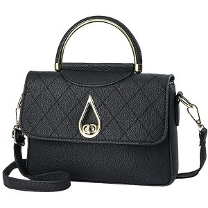 Paaaawaters Women's Small Leather Handbag Tote Shoulder Crossbody Bag - 1 of 4
