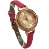 OLIVIA PRATT RHINESTONE SKINNY LEATHER STRAP WATCH - 3 of 4