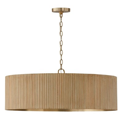 Capital Lighting Donovan 4 - Light Chandelier in  White Wash/Matte Brass