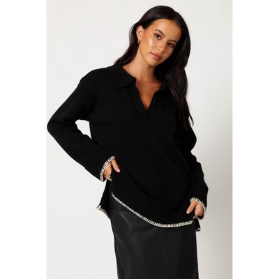 Petal and Pup Elise Contrast Hem Knit Sweater