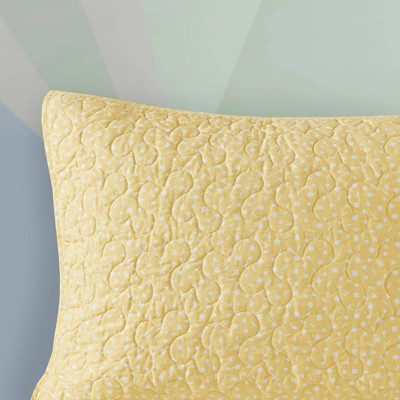 Full Yellow Rainbow Sunburst Reversible Cotton Coverlet Set