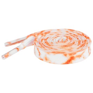 INSPIRE CHIC Sneakers Orange Flat Gradient Crackle Alien Sun Pattern Athletic Shoelaces 1 Pair - 1 of 4