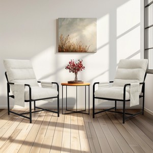 Subrtex Accent Chair for Living Room, Bedroom, Modern Armchair with Metal Frame - 1 of 4