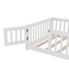 Kumasinova Twin/Full/Queen Toddler Floor Bed,Floor Bed Frame with Safety Guardrails and Door,Montessori Floor Bed Frame for Kids,Wood Slats Support - 3 of 4