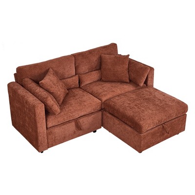 Modern Minimalist Cream Two-Seater Sofa