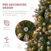Best Choice Products Pre-Lit Pre-Decorated Holiday Christmas Tree w/ Flocked Tips, Lights, Metal Base - 3 of 4