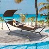 Patio Hanging Chaise Lounge Chair with Canopy Cushion Pillow and Storage Bag - 4 of 4
