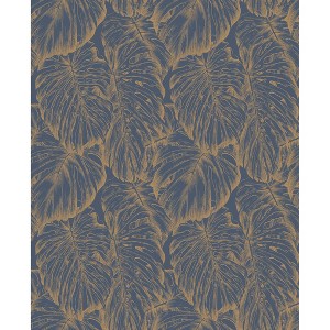 Tropical Aegean Blue Leaves Tropical Paste the Wall Wallpaper - 1 of 4