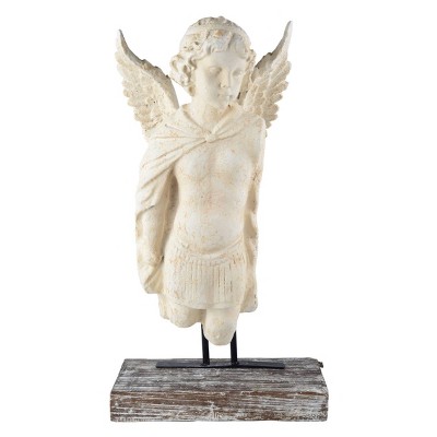 A&B Home Outdoor Decor Garden Angel Bust: Antique White, Magnesium Oxide, Indoor/Outdoor Use