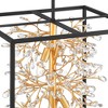 Possini Euro Design Carrine 20" Modern Pendant Chandelier Ceiling Light Fixture Dining Room Over Table Hanging 6-Light Black Gold Finish Crystal - 3 of 4