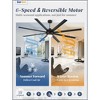 Arceso 84" Industrial Ceiling Fan with Light & Remote, 8 Aluminum Blades, 6-Speed & 3CCT, for Patio Garage & Indoor - 2 of 4