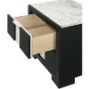 NicBex Nightstand with 2 Drawers,1pc Side Table with  Multi-colored and Finish and Pulls,Bedside Table for Bedroom,Living Room - 3 of 4
