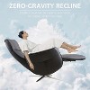 AMERLIFE Leather Power Swivel Recliner Chair, Zero Gravity Electric Reclining Sofa with Footrest,  270° Swivel Single Chair (Black) - 4 of 4