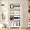 KWPZQEB Metal Storage Cabinet with 2 Doors and Adjustable Shelves - 61" Steel Storage Cabinet for Office, Home, Garage (White) - 3 of 4
