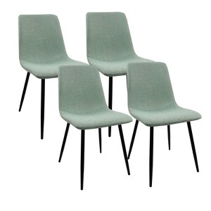 NicBex Dining Chair Set of 4 Modern Linen Fabric Living Room Upholstered Accent Chair with Metal Legs - 1 of 4