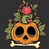 Men's Design By Humans Halloween with Rose Illustration By rukurustudio Tank Top - 2 of 2
