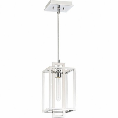 Craftmade Chrome Industrial Mini Pendant Light with Steel Frame