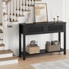 Farmhouse Entryway Table,43 Inch Wood Console Table with 2 Drawers,2 Tier Sofa Table with Storage for Living Room, Foyer Tables for Entryway - 3 of 4