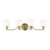 Livex Lighting Somerville 4 - Light Vanity in  Antique Brass - 4 of 4